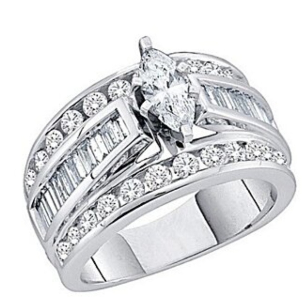 3 tcw Diamond Bridal Ring